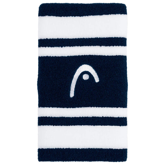 Head Wristband Striped 5" (Navy/Hvid)