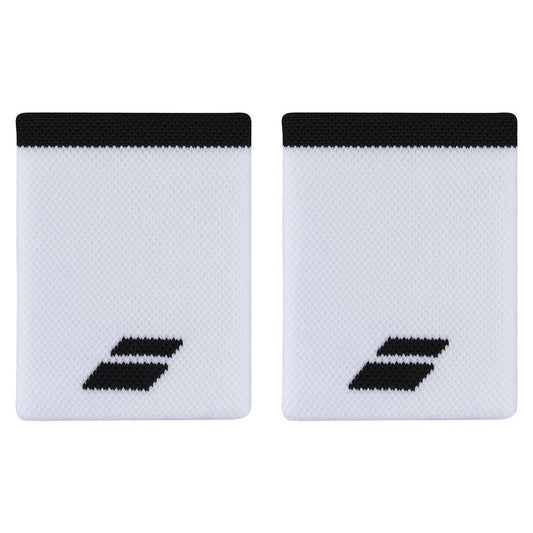 Babolat Logo Jumbo Wristbands (2-pak, Hvid/sort)