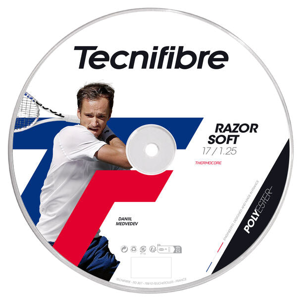 Opstrengning med Tecnifibre Bobine Razor Soft 17 (Carbon)