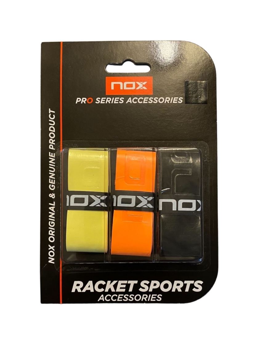 Nox Pro Overgrip (Gul/Orange/Sort, 3-pak) - Padellife.dk
