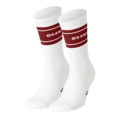 Osaka Strømper 2-pak (Hvid/Mørkerød)