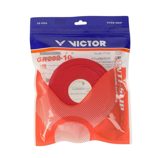 Victor GR262-10 Overgrips (10-pak, Red)