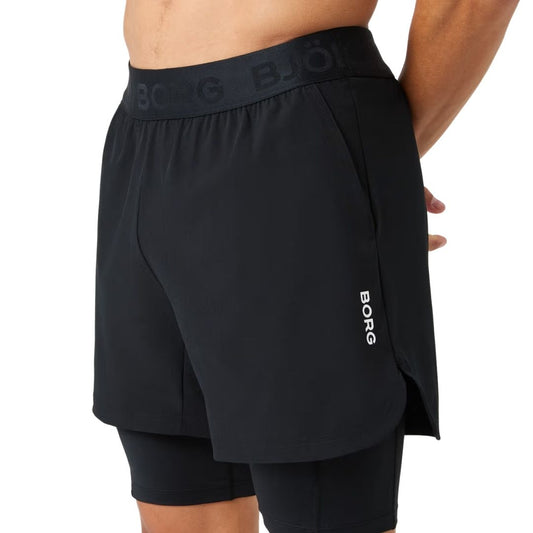 Björn Borg 2 in 1 Shorts Men (Black Beauty)