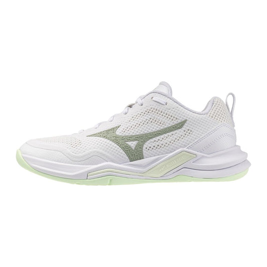 Mizuno Wave Stealth Pro (W) (White/Aqua Gray)