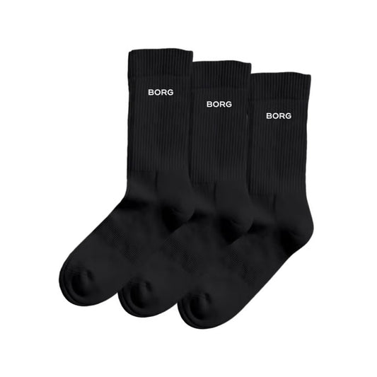 Björn Borg Essential Crew Socks (3-pak, Black)