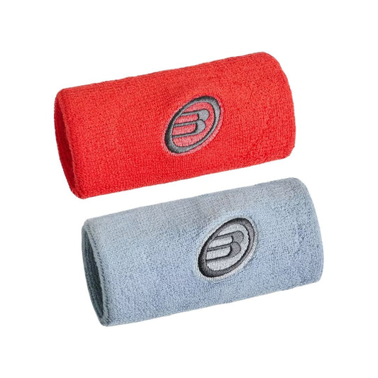 Bullpadel BPMU262 I Wristbands (2-pak, Lava/Light Grey)