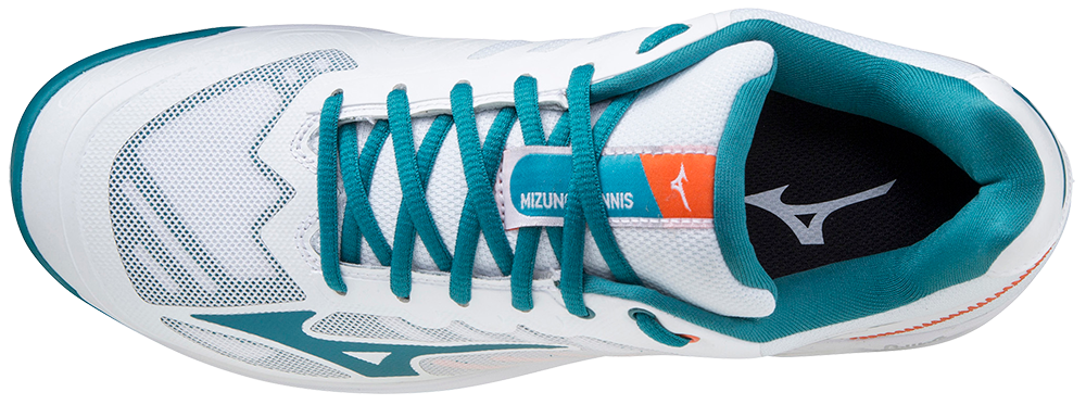 Mizuno Wave Exceed SL 2 (AC) Padelsko (White/Harborblue/Firecracker) - Padellife.dk