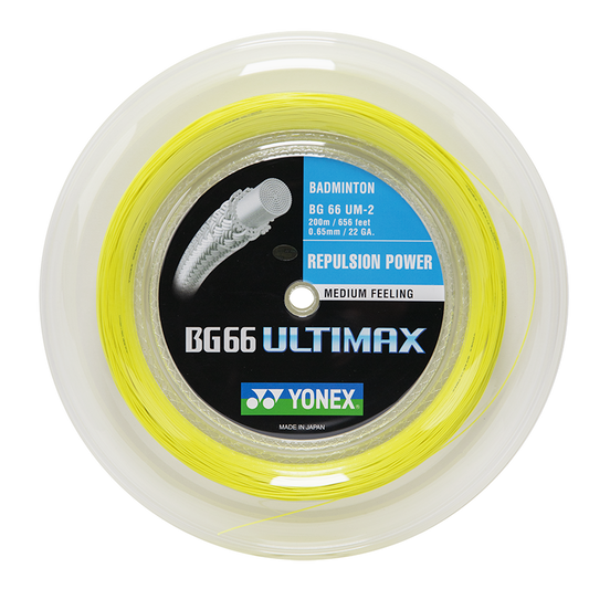 Opstrengning med Yonex BG66 Ultimax (Gul)