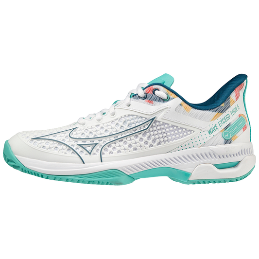 Mizuno Wave Exceed Tour 5 CC (Womens, Hvid/Turkis)