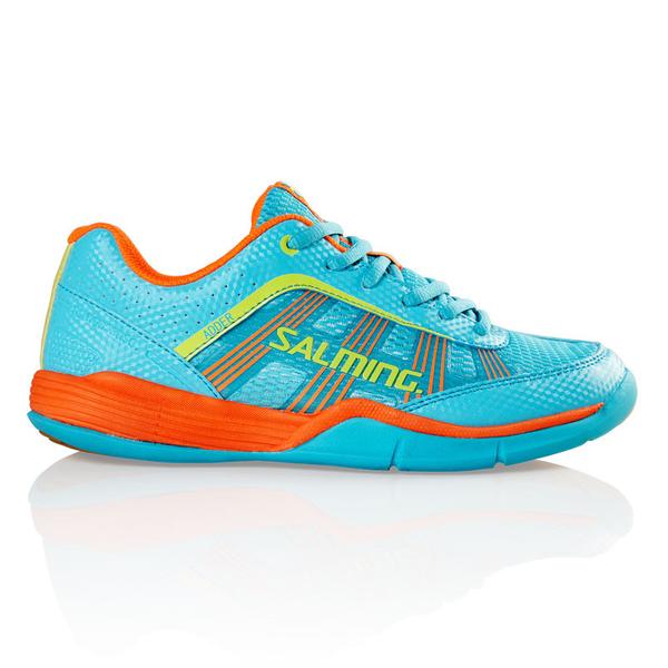 Salming Adder Junior Squashsko (Turqoise-Shock.orange)