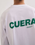 Cuera Offcourt Logo Long Sleeve Tee (White w. Green)