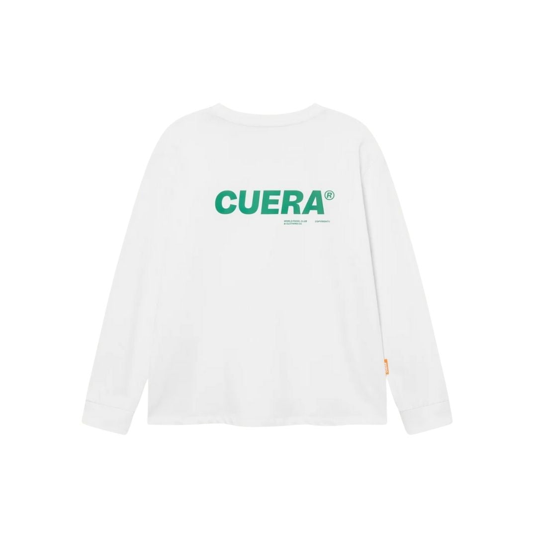 Cuera Offcourt Logo Long Sleeve Tee (White w. Green)