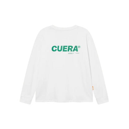 Cuera Offcourt Logo Long Sleeve Tee (White w. Green)