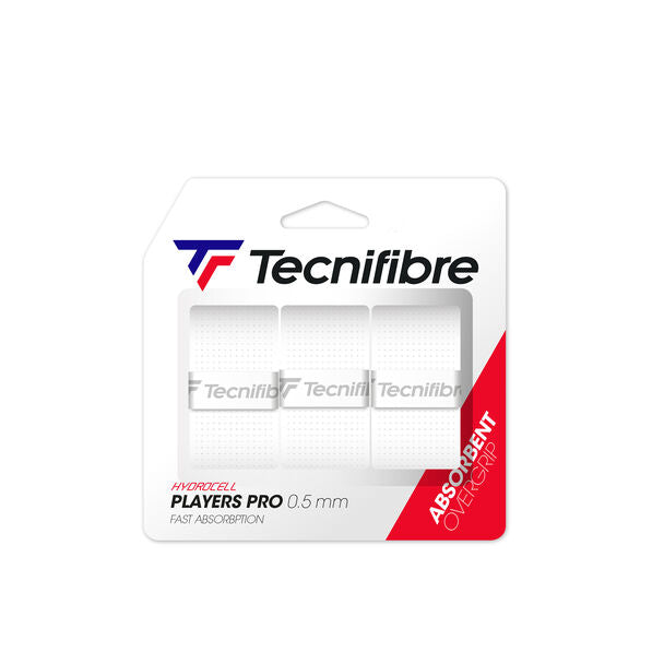 Tecnifibre Players Pro Overgrip (3-pak, hvid)