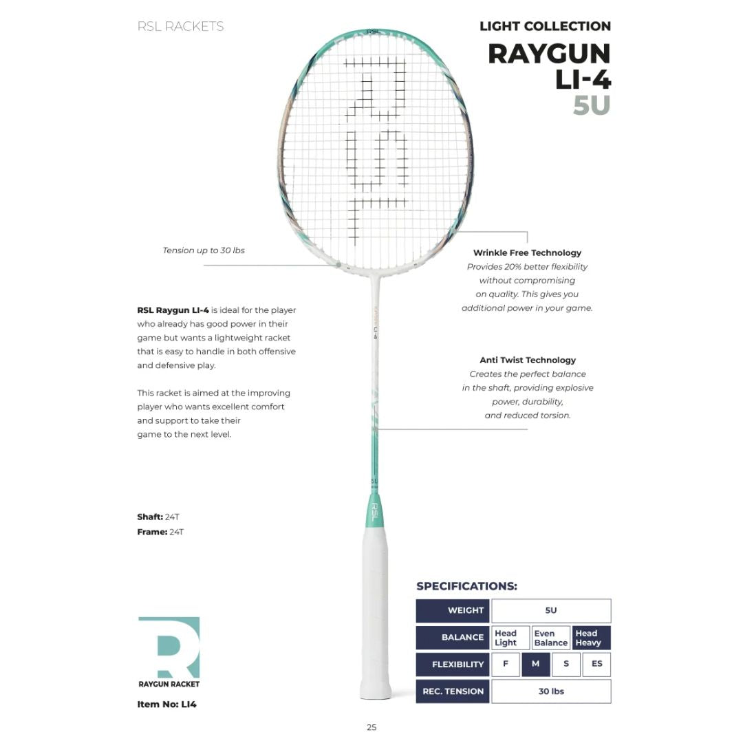 RSL Raygun LI-4 Badmintonketcher