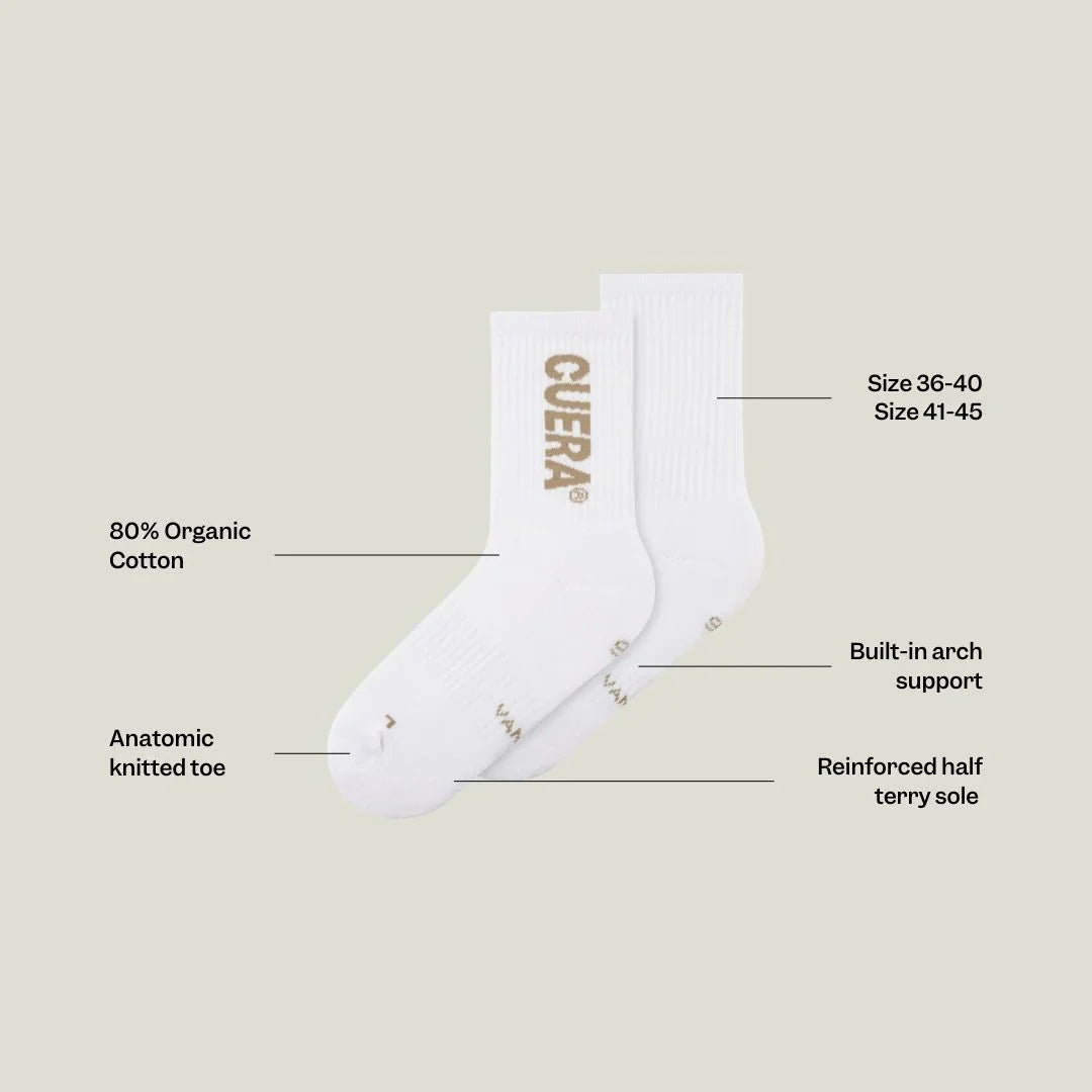 Cuera Padel Socks White/Walnut