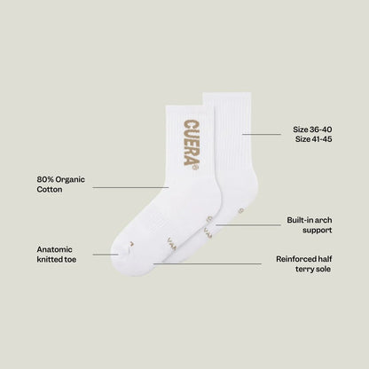 Cuera Padel Socks White/Walnut