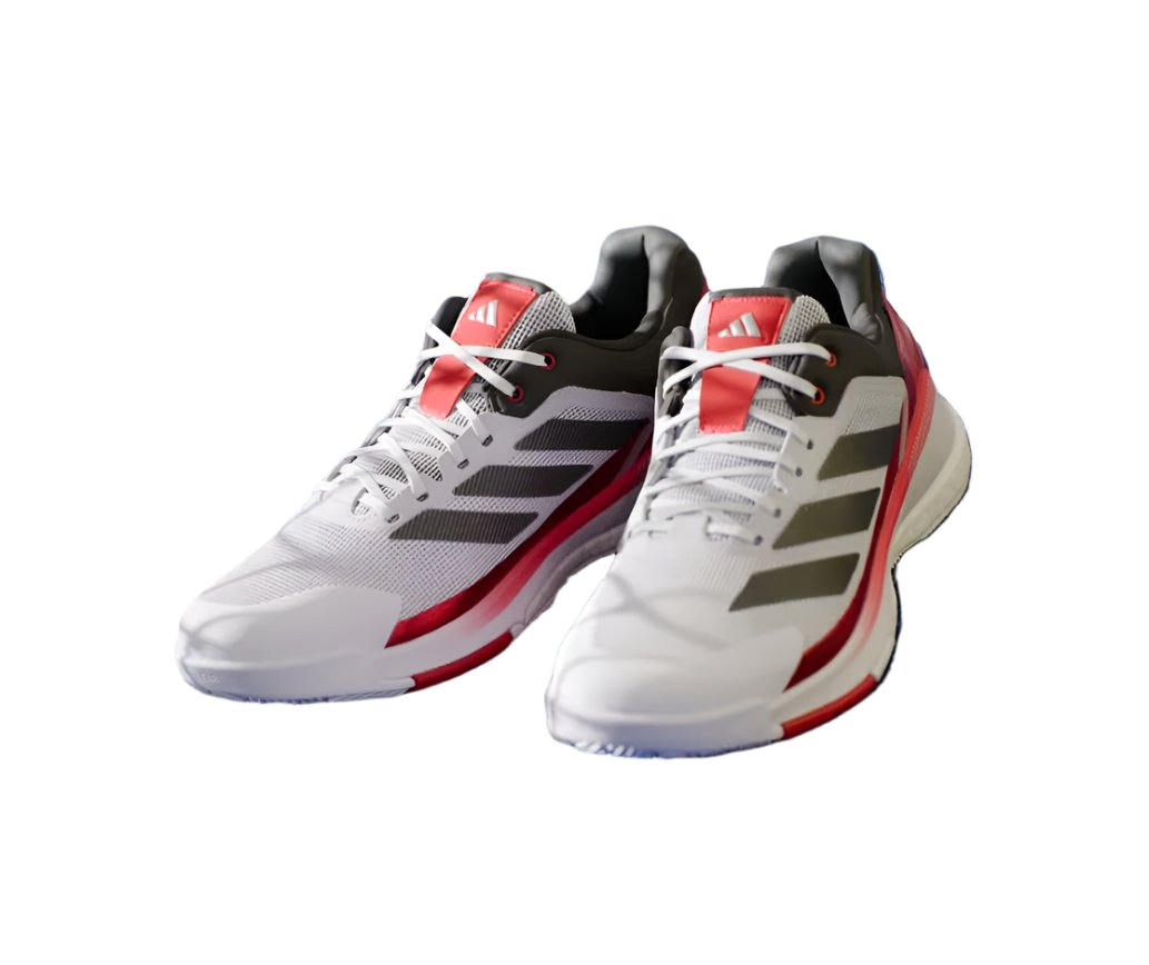 Adidas Crazyquick Boost Padel sko (Cloud White/Core Black/Lucid Red)