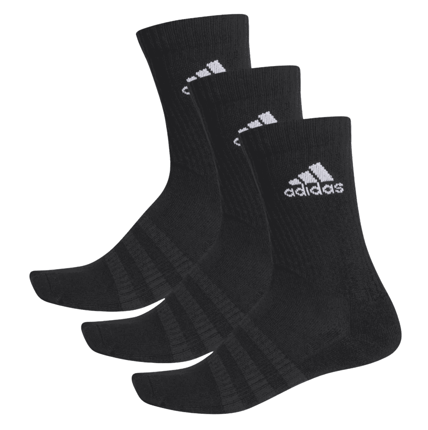 Adidas Cushioned Crew Strømper (3-Pak, sort) - Racketlife.dk