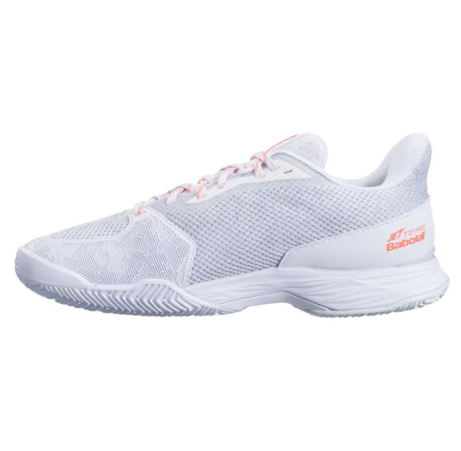 Babolat Jet Tere Clay Women Padelsko (White/Living Coral)