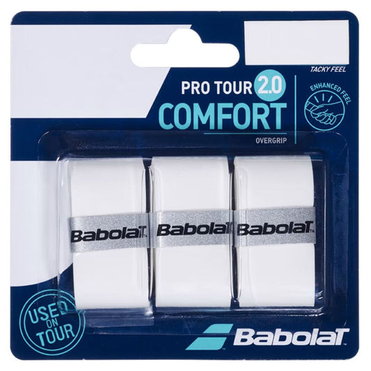 Babolat Pro Tour 2.0 Overgrip (3-pak, Hvid) padellife