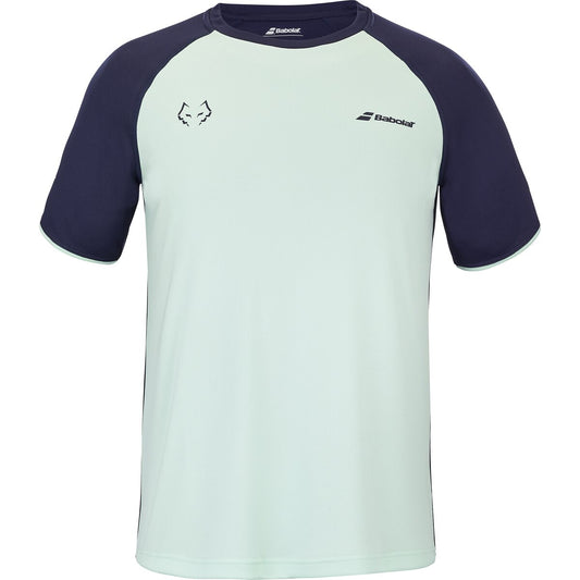 Babolat Crew Neck Tee Juan Lebron (Light Green/Navy) - Padellife