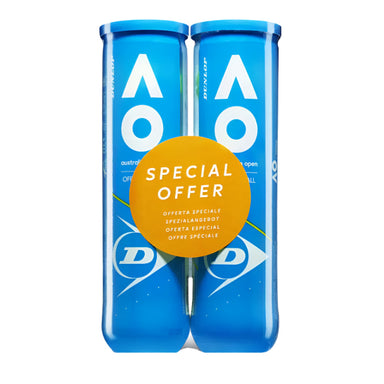 Dunlop Australian Open Tennisbolde (2 rør á 4 stk.)