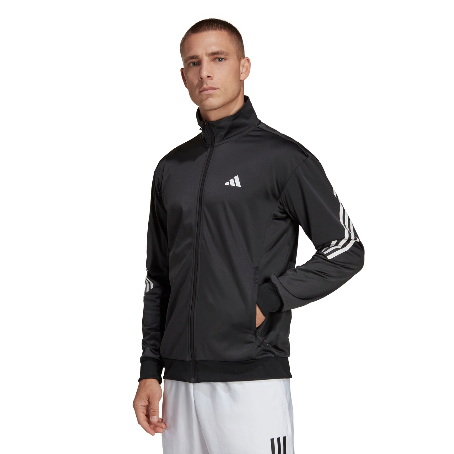 Adidas 3-Stripe Knitted Jacket (Sort)