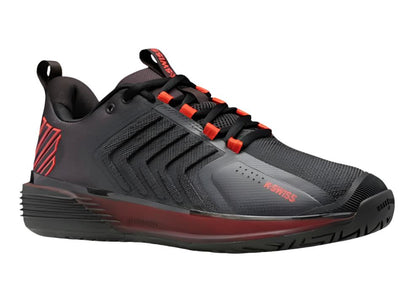 K-Swiss Ultrashot 3 Padelsko (Asphalt/Jet Black/Spicy Orange) - Padellife.dk