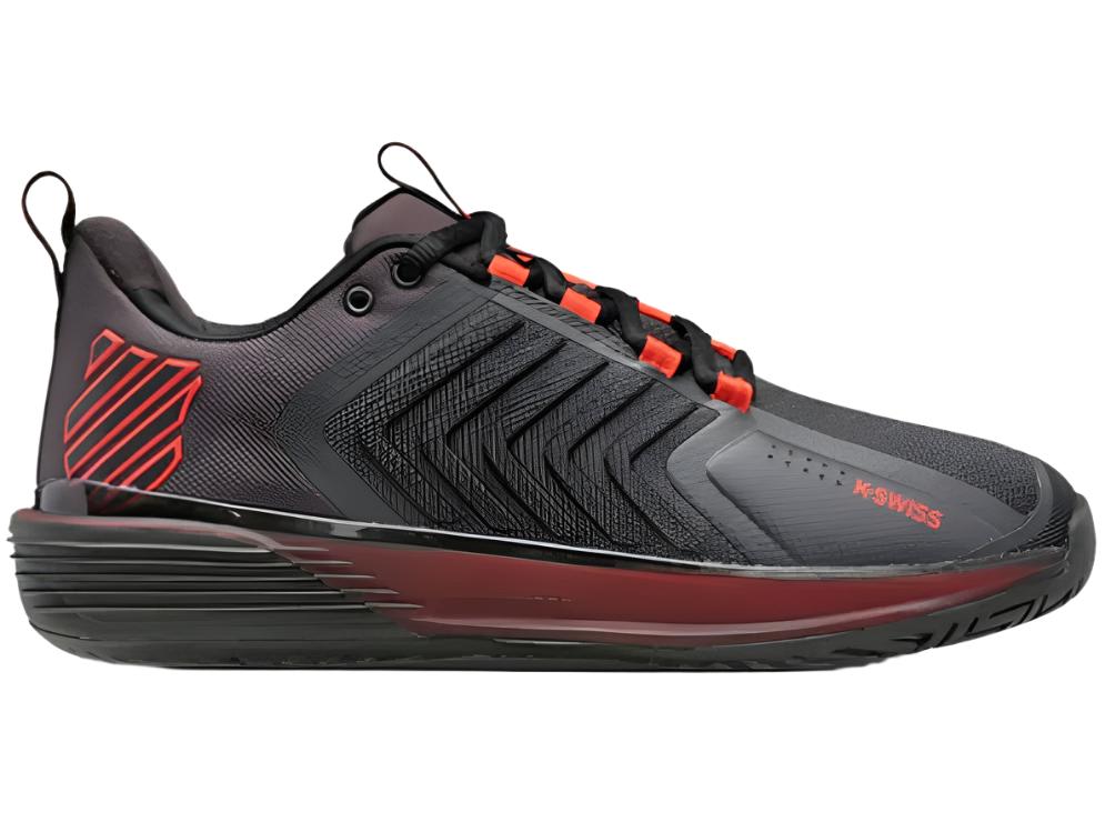 K-Swiss Ultrashot 3 Padelsko (Asphalt/Jet Black/Spicy Orange) - Padellife.dk