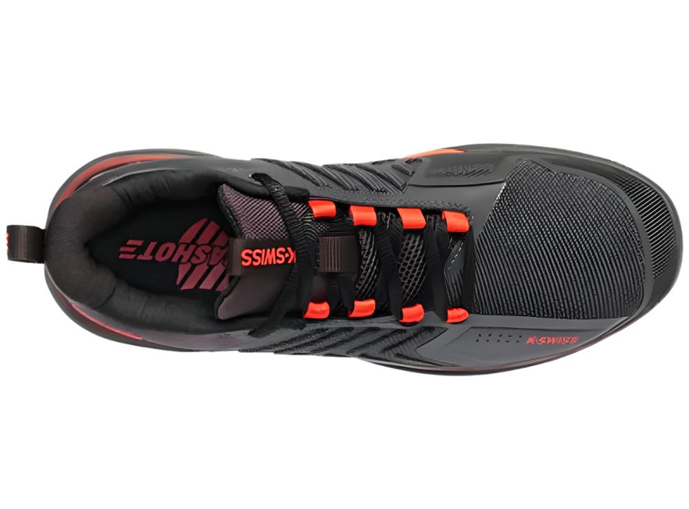 K-Swiss Ultrashot 3 Padelsko (Asphalt/Jet Black/Spicy Orange) - Padellife.dk