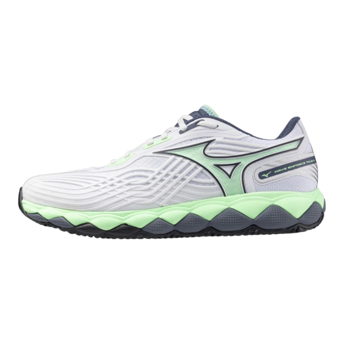Mizuno Wave Enforce Tour 2 CC (White/Neo Mint/Vintage Indigo)