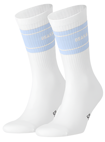 Osaka Strømper 2-pak (Hvid/Blå) - Padellife.dk