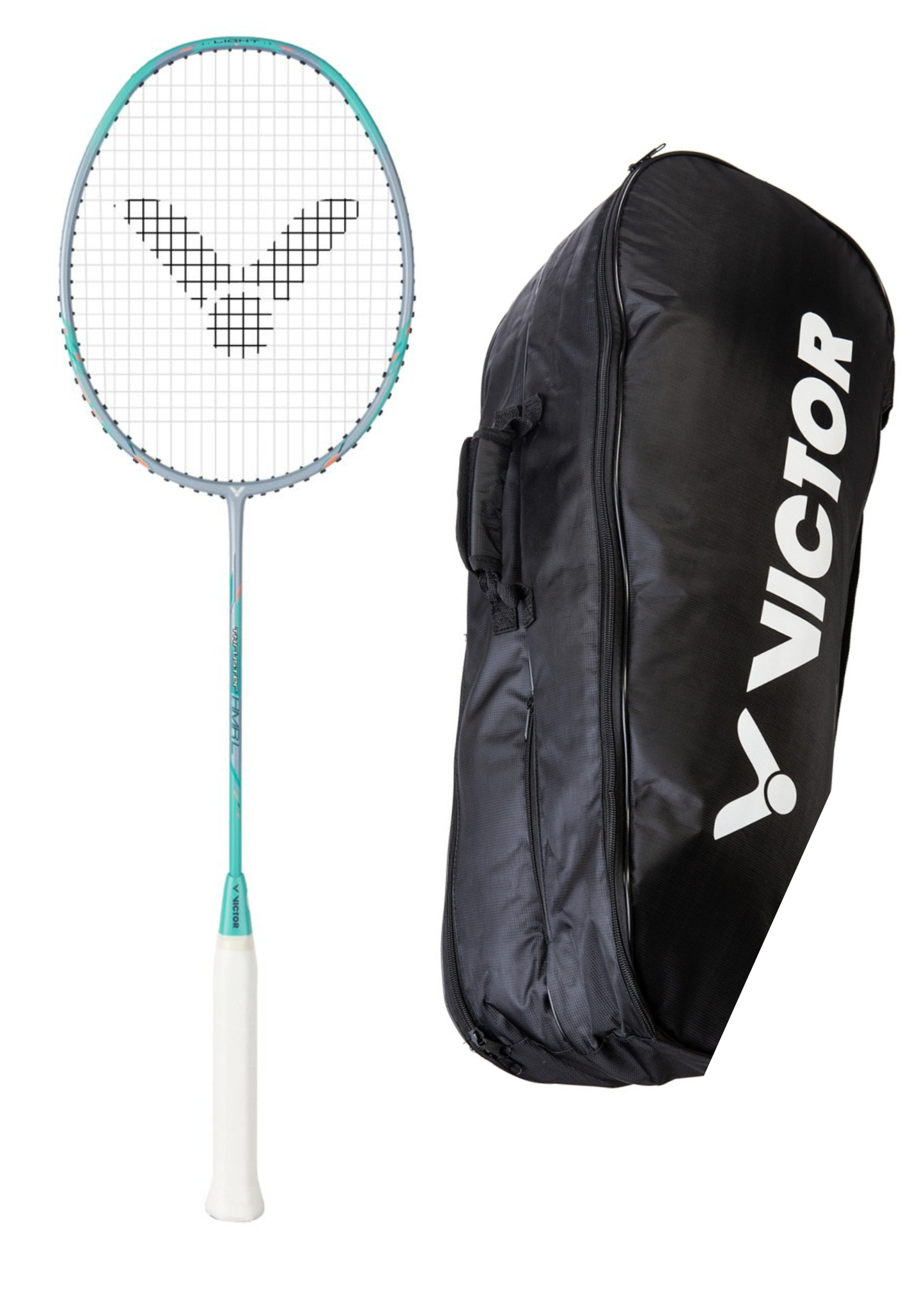 Pakketilbud med 1 stk. Victor Thruster HMR L og 1 stk. Victor Double Badmintontaske