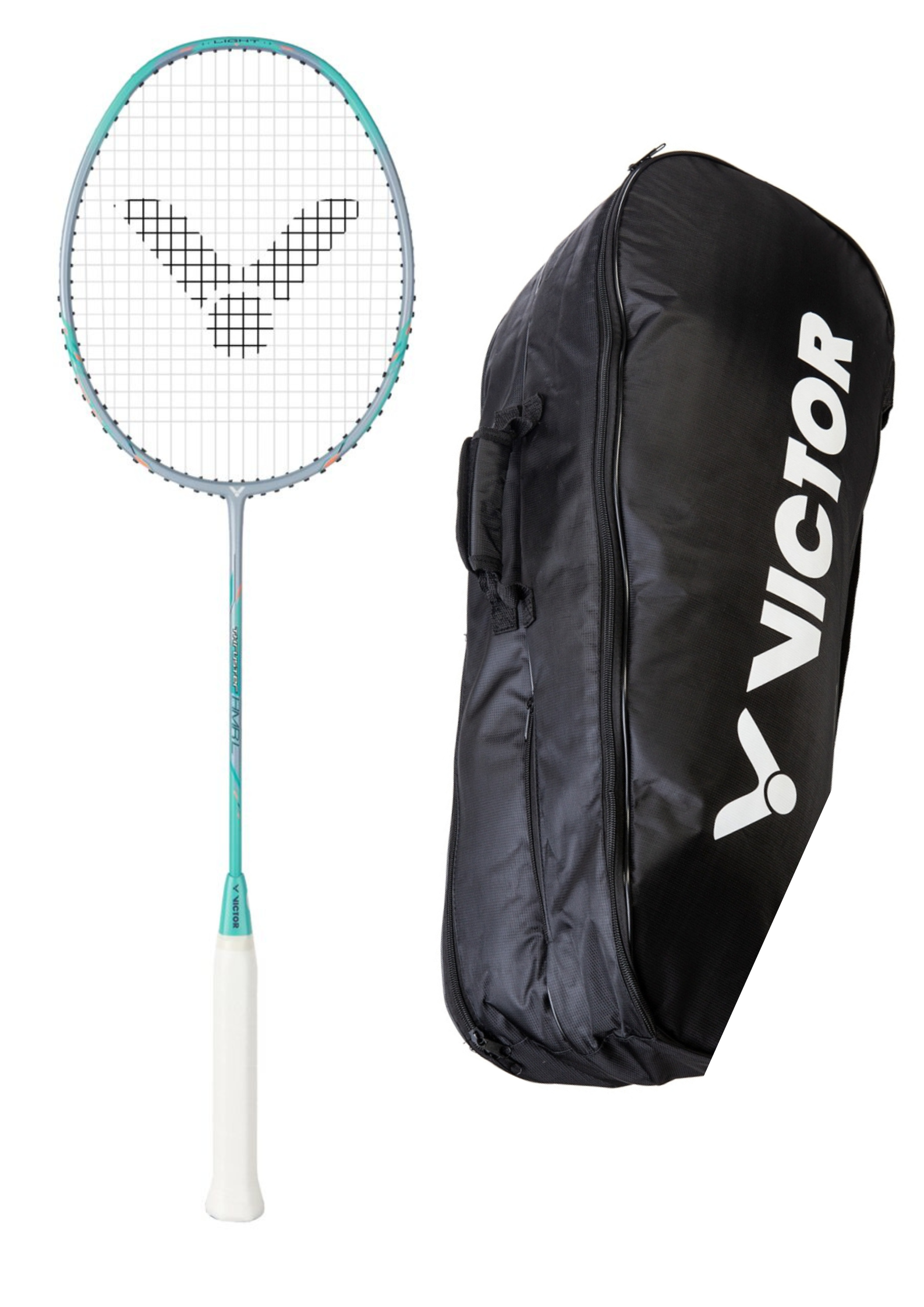 Pakketilbud med 1 stk. Victor Thruster HMR L og 1 stk. Victor Double Badmintontaske
