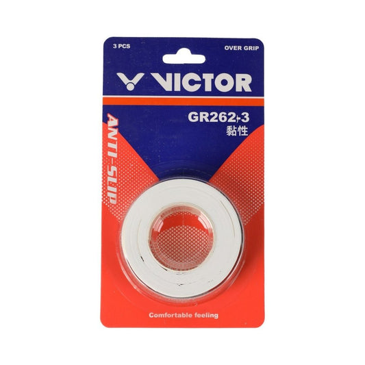 Victor GR262-3 Overgrips (3-pak, White)
