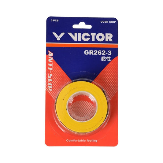 Victor GR262-3 Overgrips (3-pak, Yellow)