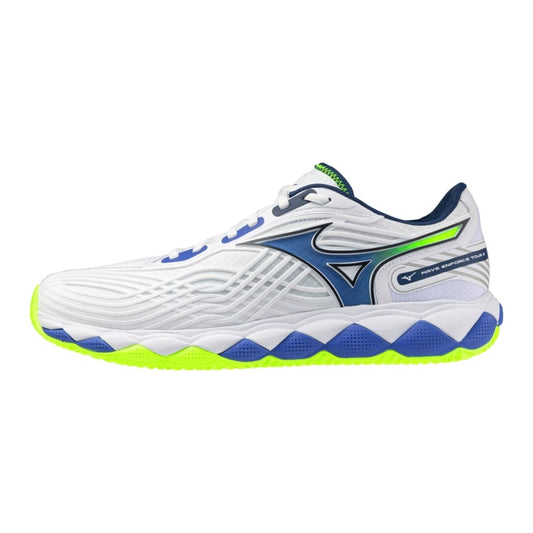 Mizuno Wave Enforce Tour 2 CC (U) (White/Dazzling Blue/Lightning Yellow)