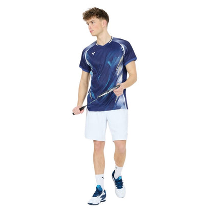 Victor T-60004 Lee Zii Jia T-shirt (Navy) - Racketlife.dk