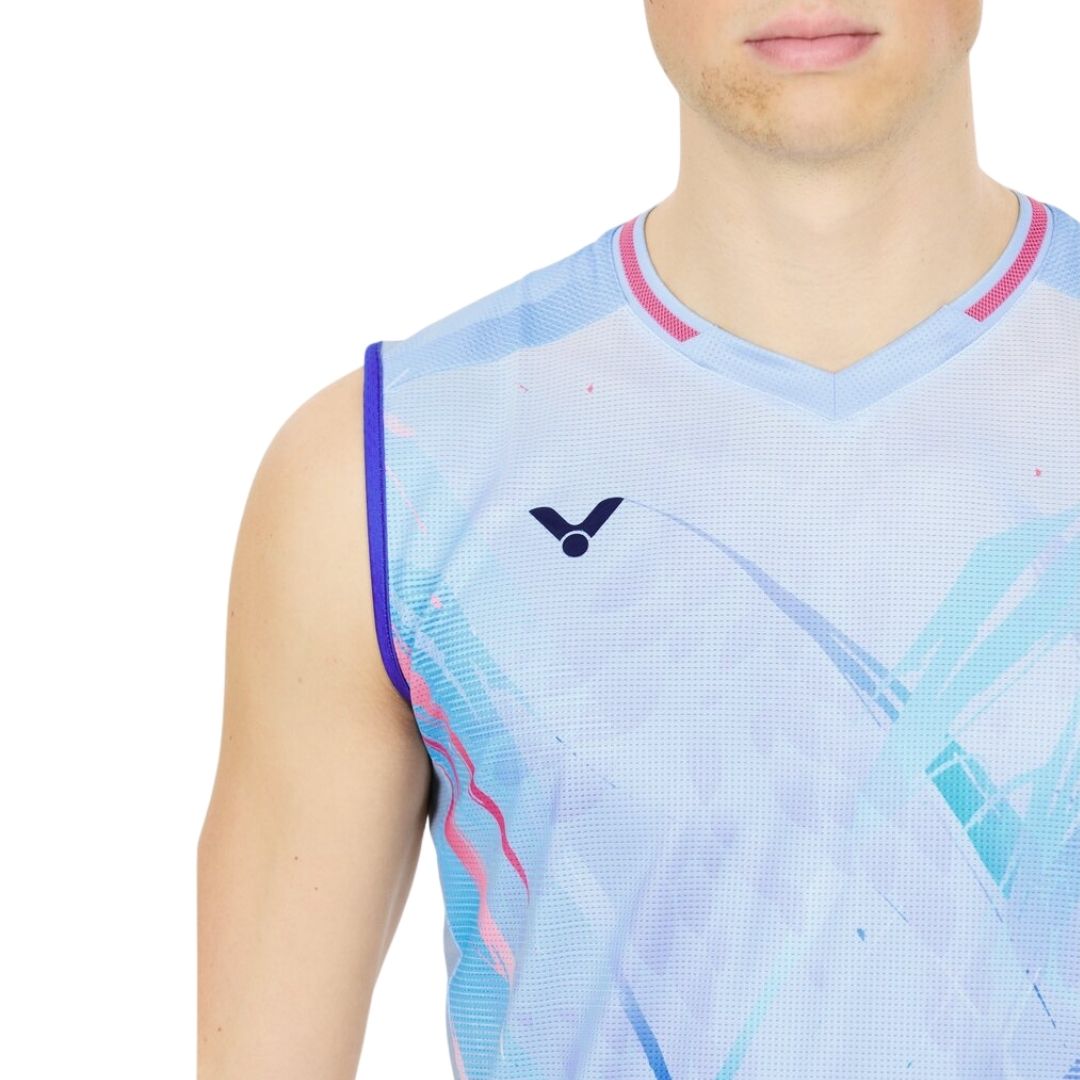 Victor T-60005 Lee Zii Jia Sleeveless T-shirt (Aquarius) - Racketlife.dk