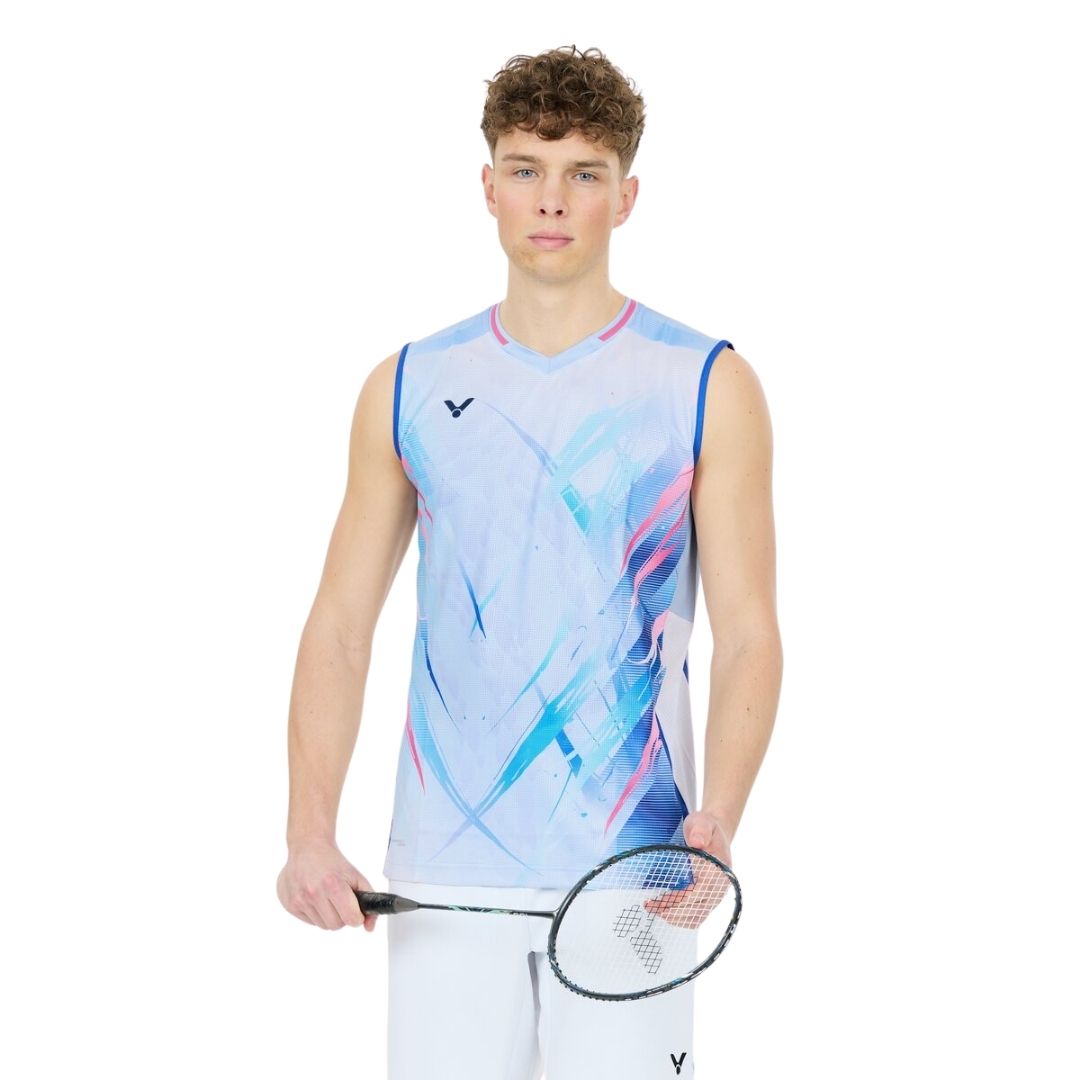 Victor T-60005 Lee Zii Jia Sleeveless T-shirt (Aquarius) - Racketlife.dk
