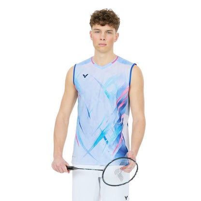 Victor T-60005 Lee Zii Jia Sleeveless T-shirt (Aquarius) - Racketlife.dk