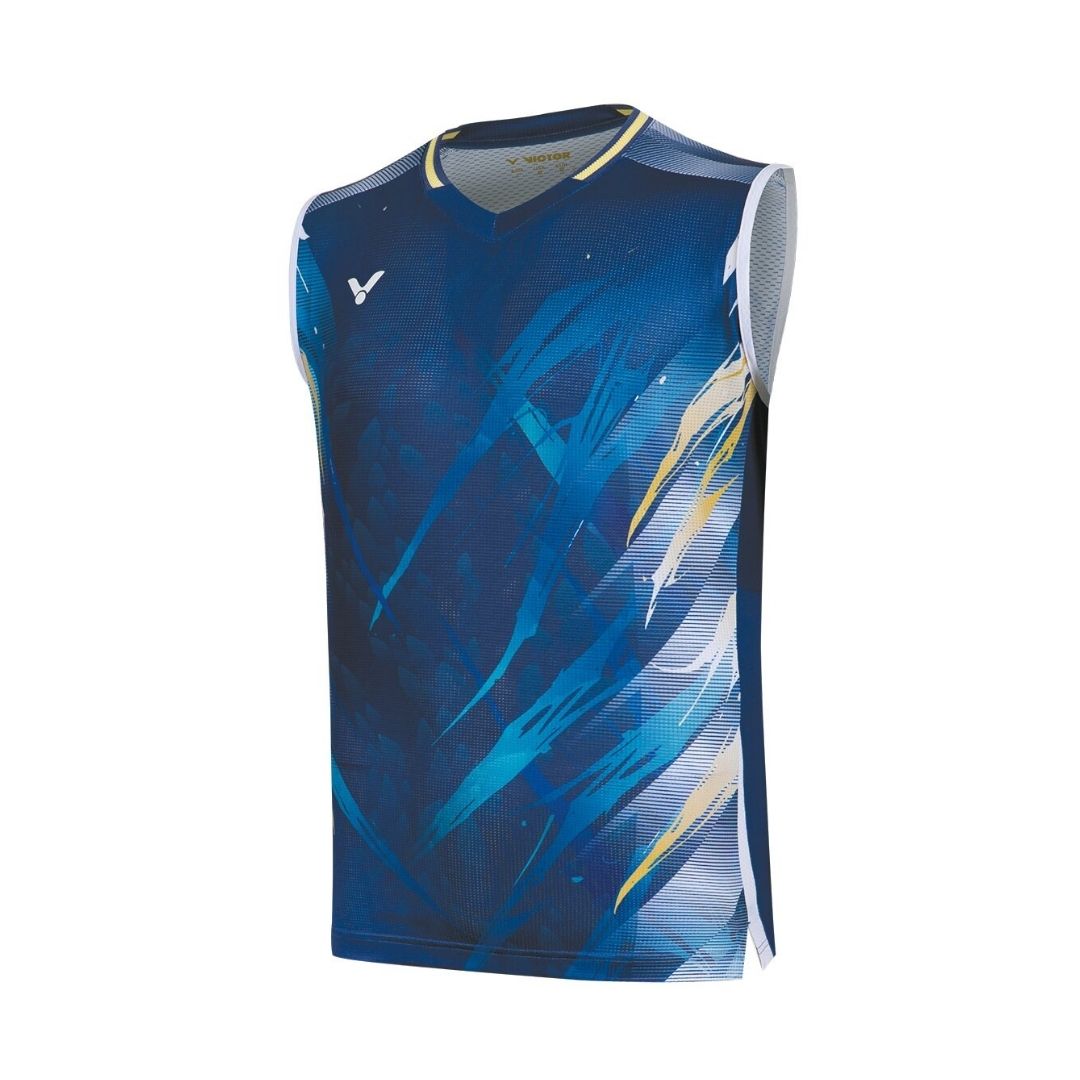 Victor T-60005 Lee Zii Jia Sleeveless T-shirt (Navy) - Racketlife.dk