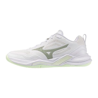 Mizuno Wave Stealth Pro (W) (White/Aqua Gray)