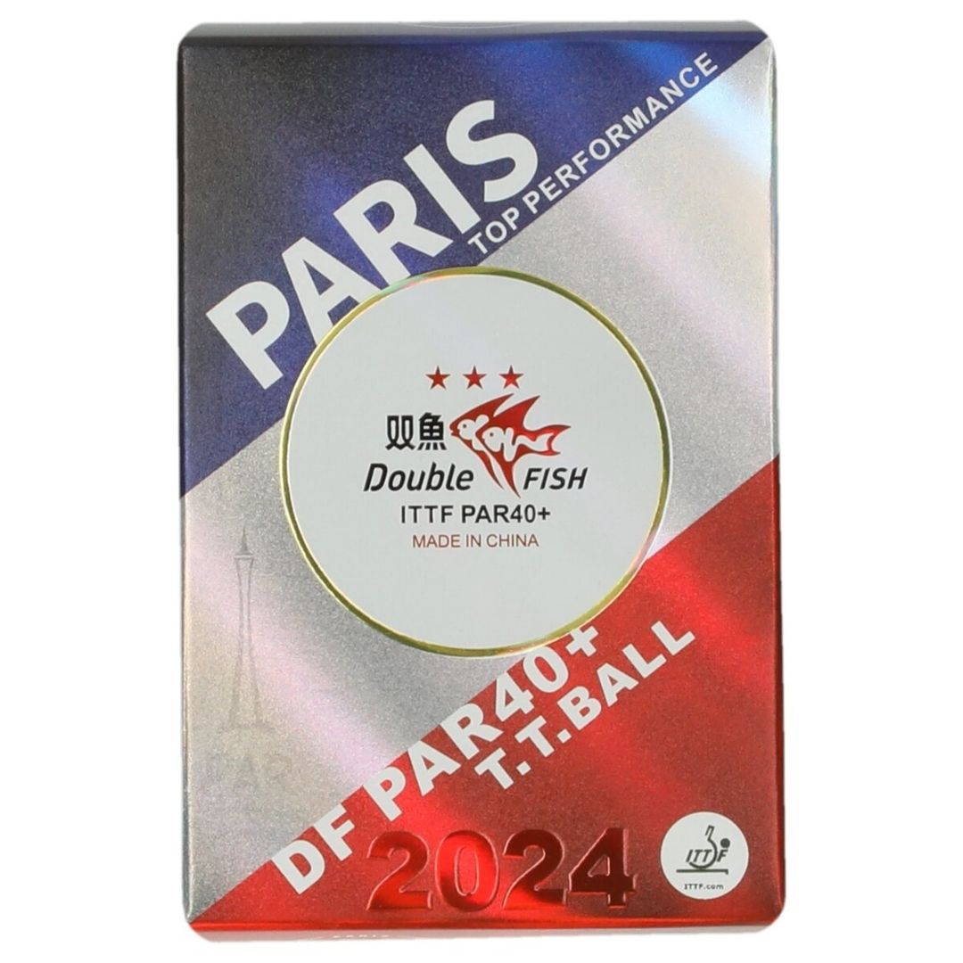 Double Fish Pari2024 Bordtennisbolde (6 stk.)