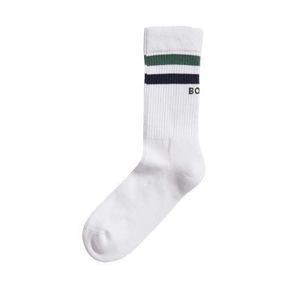 Björn Borg Classic Crew Sock (3-pak, White/Green/Navy Blue)