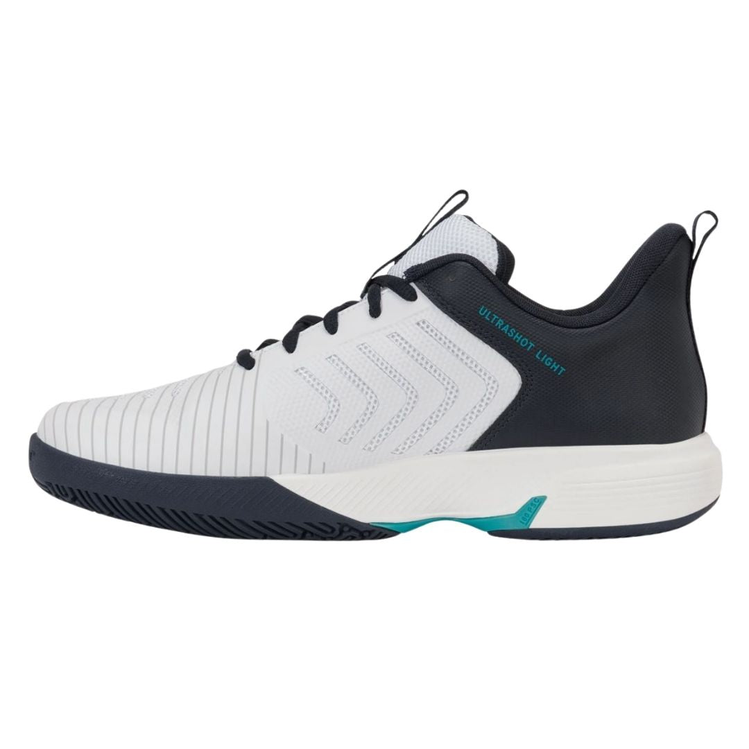 K-Swiss Ultrashot Light Padelsko (White/Carbon/Baltic)