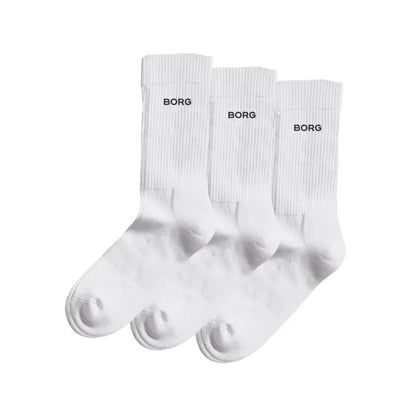 Björn Borg Essential Crew Socks (3-pak, White)