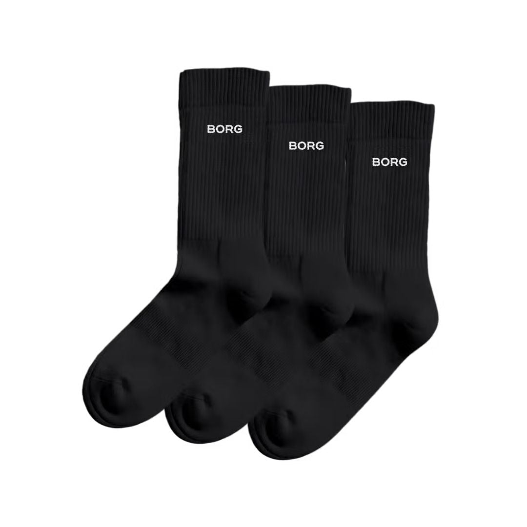 Björn Borg Essential Crew Socks (3-pak, Black)