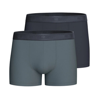 Impetus Plain Boxershorts (2-pak, Green+Navy Blue)